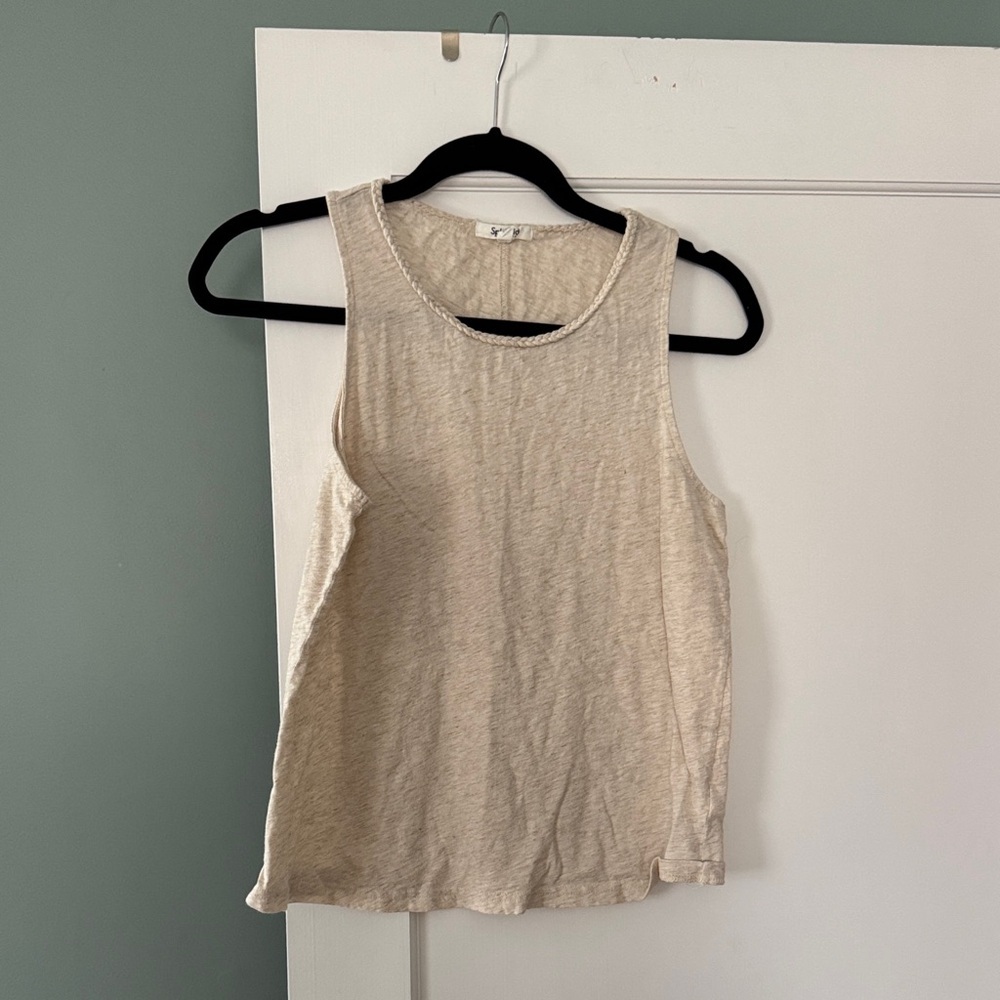 Splendid Cream Sleeveless Tank Top